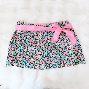 Sag Harbor Black Floral Mini Skirt